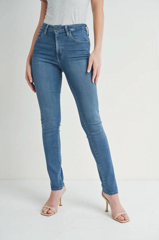 Just Black Denim - High Rise Long Leg Straight Jeans