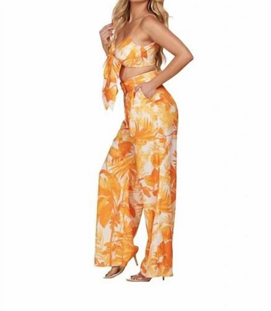 L'Atiste - Tropical Print Pant Set