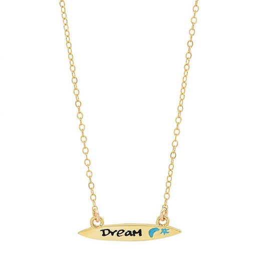 Jessica Elliot - Women's Enamel Small Surfboard Necklace - Dream