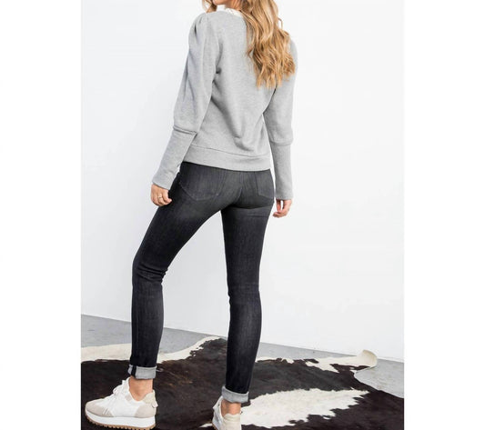 Thml - Crewneck Heart Bishop Sleeve Knit Sweater