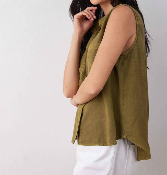 Bella Dahl - Sleeveless Two Pocket Button Down Top