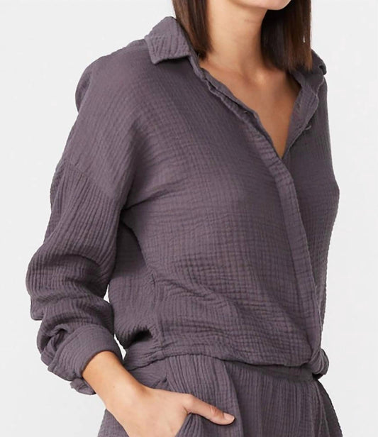 Relaxed Blouse with Twisted Front