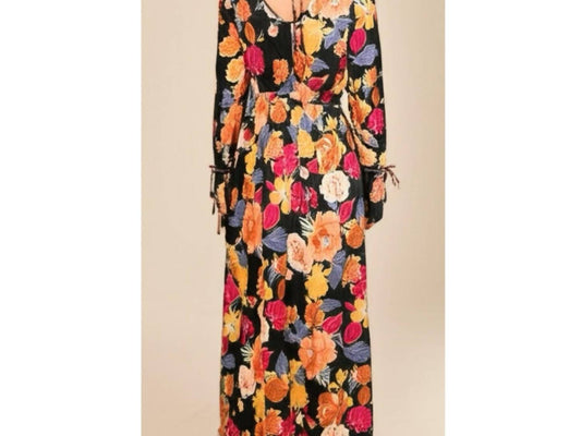Band Of The Free - Floral Hi-lo Wrap Maxi Dress