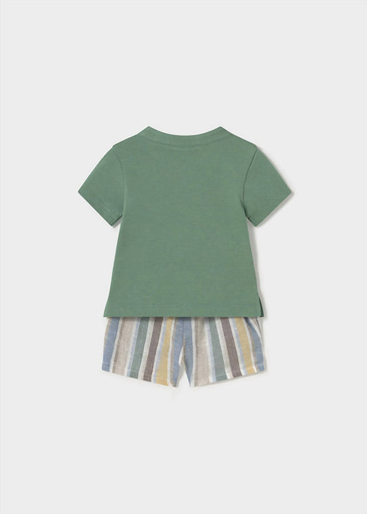 Mayoral - Boys' Stripe Shorts & Polo Set