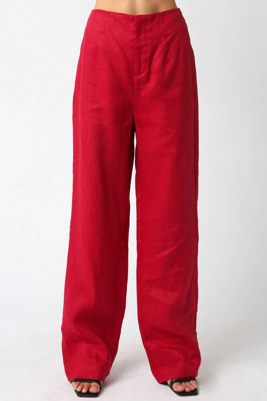 Olivaceous - Blair Linen Pant