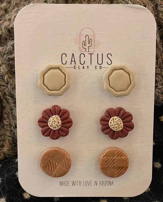Cactus Clay Co. - Women's Hypoallergenic Earrings Set