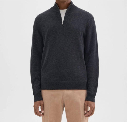 Theory - Hilles Quarter Zip Cashmere Sweater