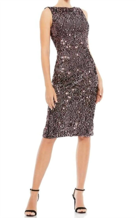 Mac Duggal - Cowl Back Sequin Dress