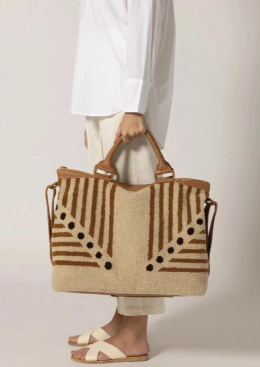 Cleobella - Women's Lusso Stripe Weekender Travel Bag