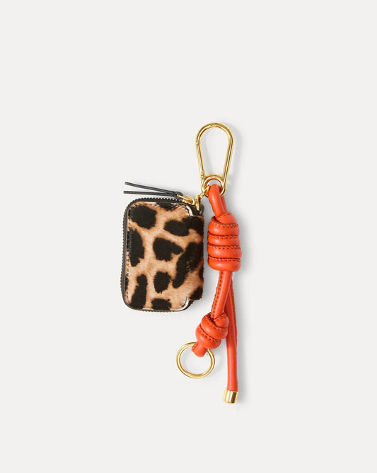 Veronica Beard - Women's Leopard Zip Pouch Bag Charm