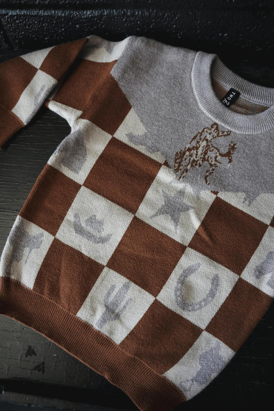 2Flyco - Kid's Wild Checkmate Sweater