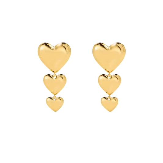 Sahira Jewelry Design - Women's Tori Heart Drop Earrings