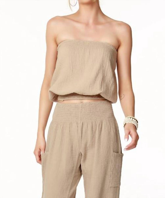 Bobi - Smocked Hem Tube Top