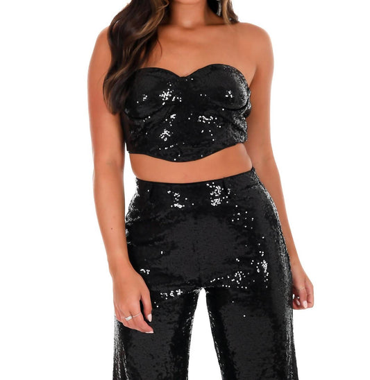 Still Shining Sequin Bra Tube Top