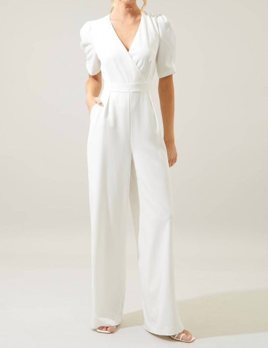 Sugarlips - Go Getter Wide Leg Surplice Jumpsuit