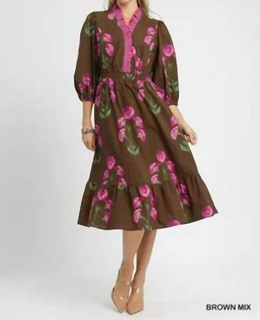 Umgee - Floral Midi Dress