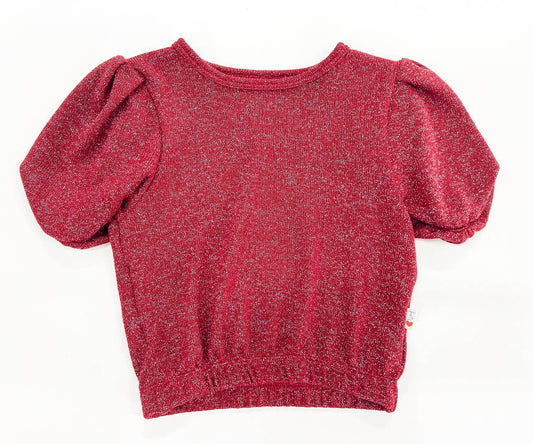 T2Love - Girl's Sparkle Puff Sleeve Top