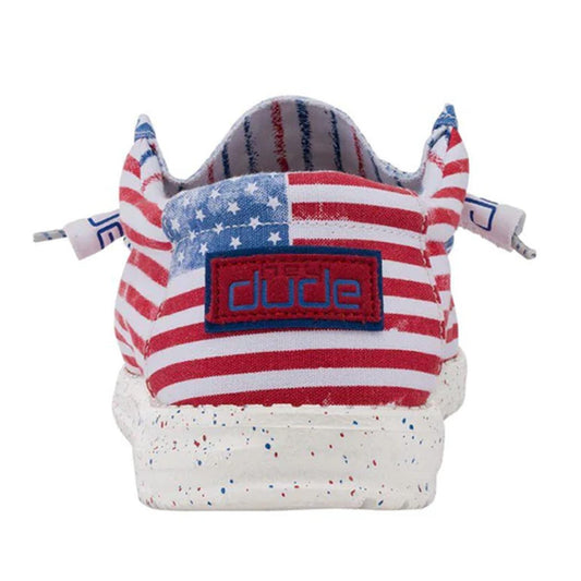 Hey Dude - Wally Patriotic Stars and Stripes Shoe