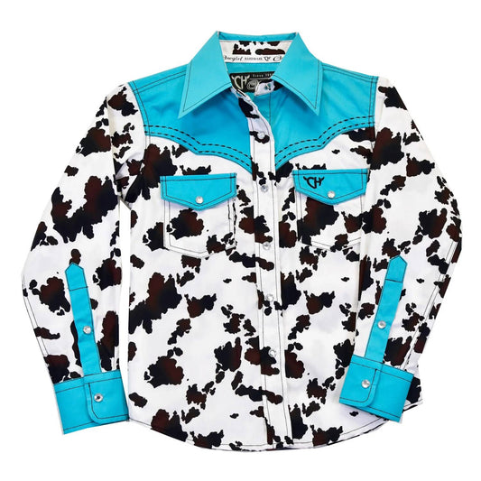 Cowgirl Hardware - Kids' Yolk Moody cow long sleeve Shirt