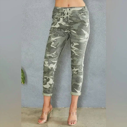 Venti6 - Crinkle Jogger With Stud Side Stripe