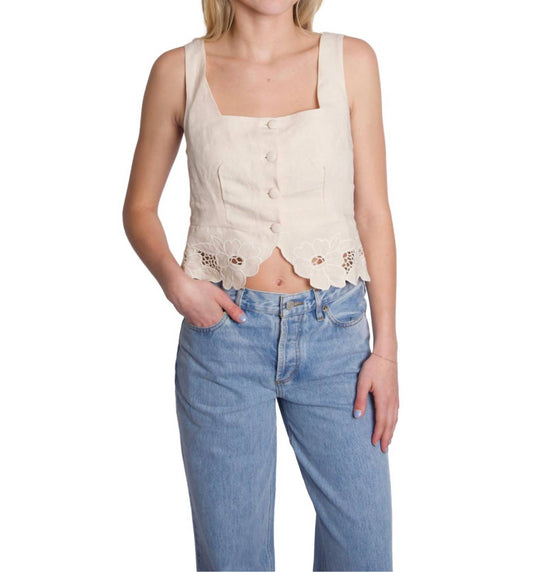 Rixo - Oakley Floral Cutwork Top