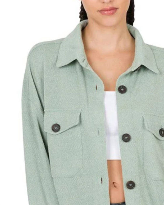 Zenana - Button Down Shacket