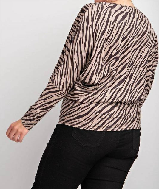 Zebra Suede Plus Top
