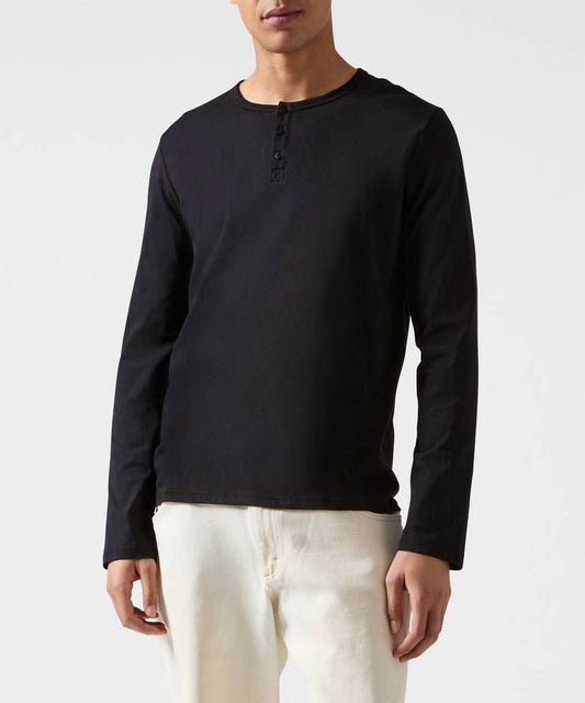 Atm - Men's Classic Jersey Long Sleeve Henley Top