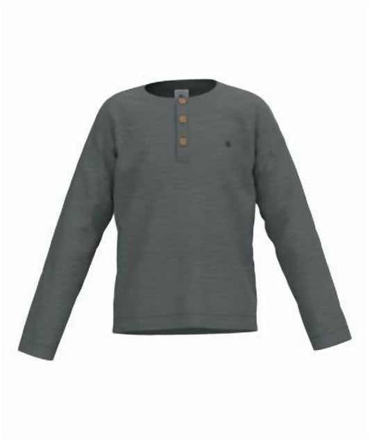 Petit Bateau - Boy's Long Sleeve Henley Tee