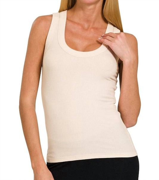 Zenana - Ribbed Scoop Neck Tank Top