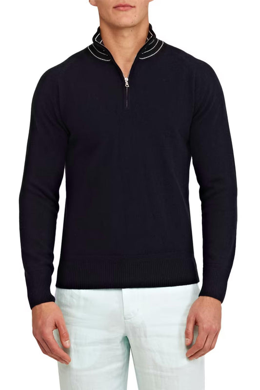 Orlebar Brown - Lennard Stripe Cashmere Rib-knit Sweater