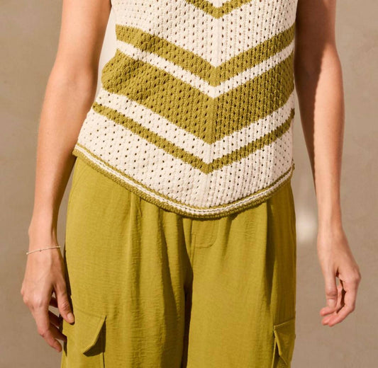 Tribal - Crew Neck Racer Back Sweater Knit Tank