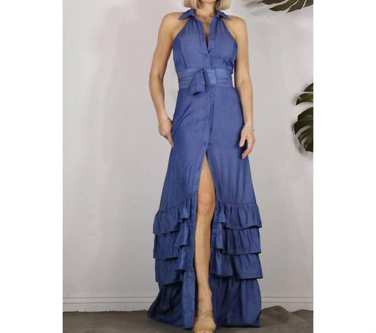 Mulla - Halter Neck Ruffle Dress
