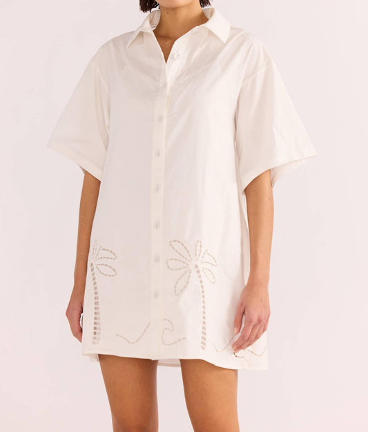Minkpink - Romina Broderie Shirt Dress