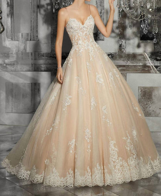 Morilee - Mariska Embroidered Alencon Lace Gown