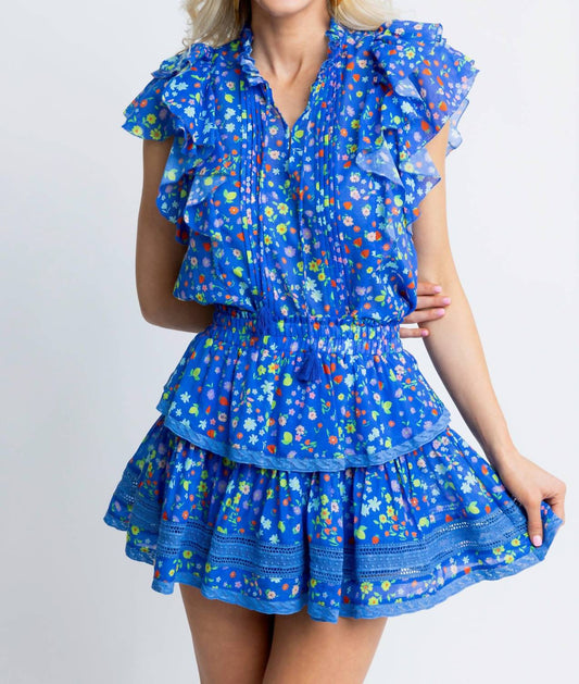 Karlie - Summer Fruit Floral V-neck Dress