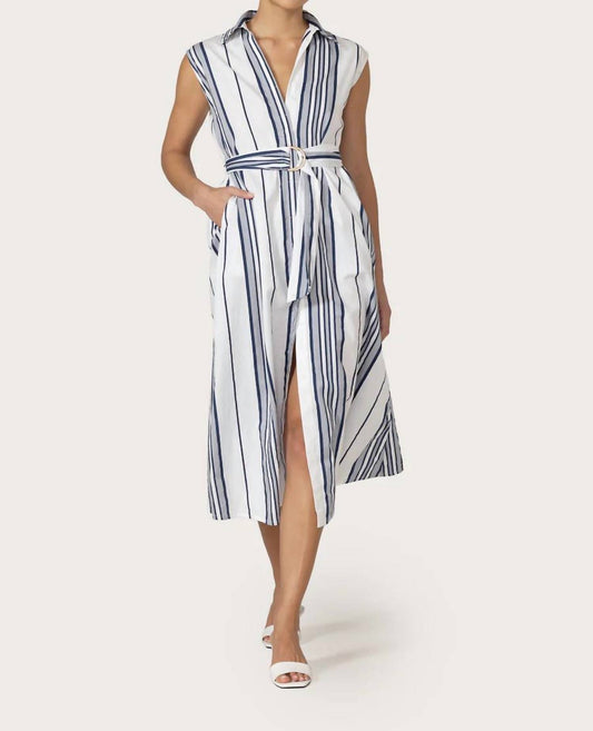 Lusana - Chloe Belted Poplin Dress