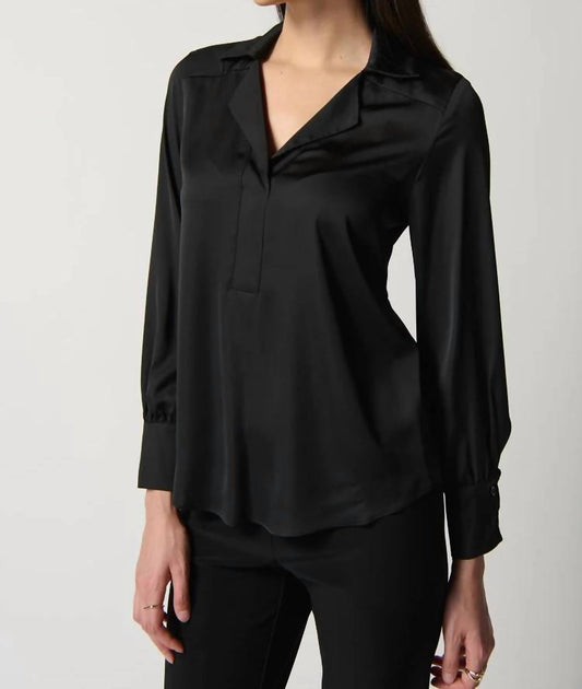 Joseph Ribkoff - Notched Collar Top