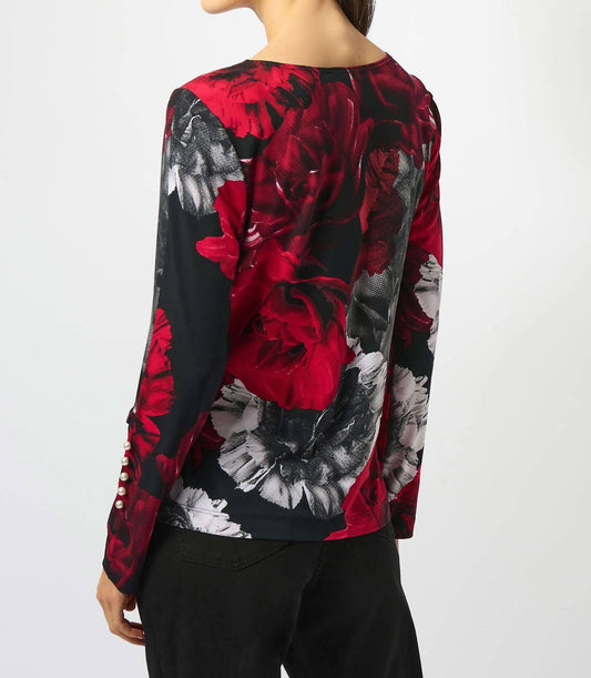 Joseph Ribkoff - Silky Knit Floral Printed Top