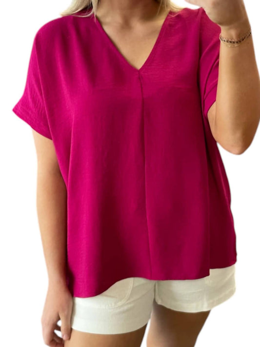 Mittoshop - V-Neck Woven Top