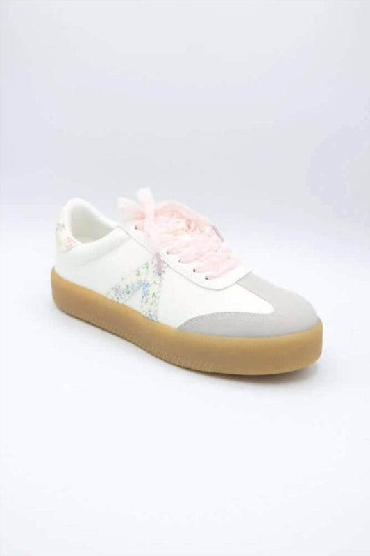 Mia - Women's Axel Floral Lace Ribbons Sneaker