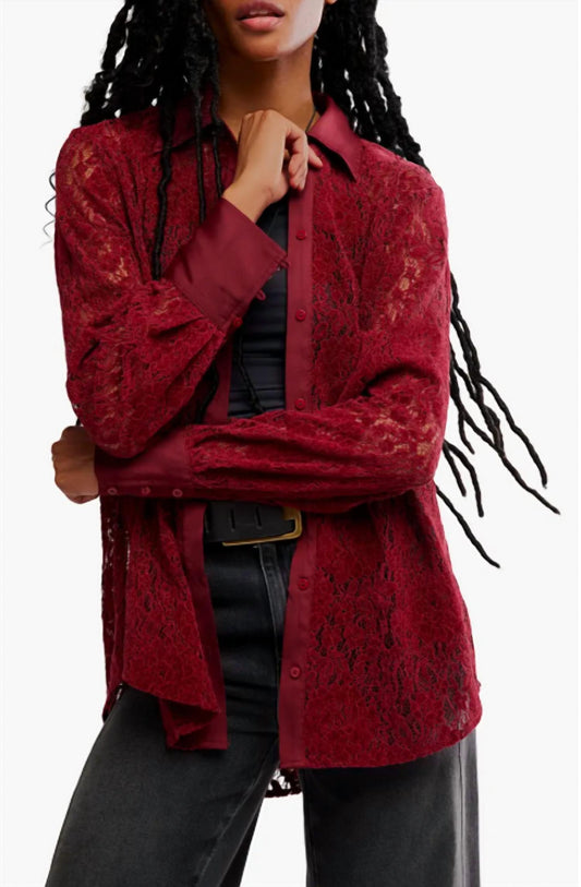 Free People - Faith Lace Button-up Shirt