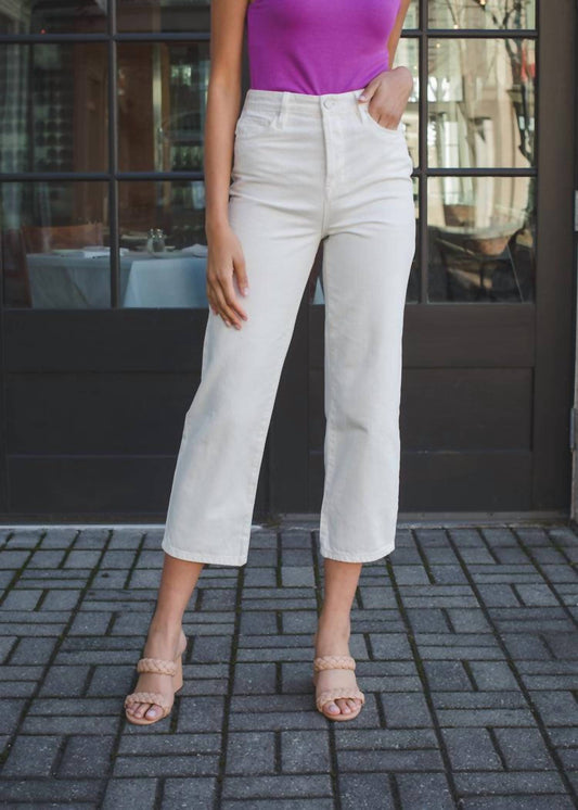 Blanknyc - Baxter Crop white Nonstretch Cotton Ribcage Jeans