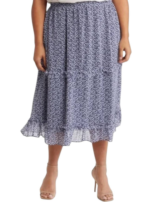 1.State - Floral Midi Skirt