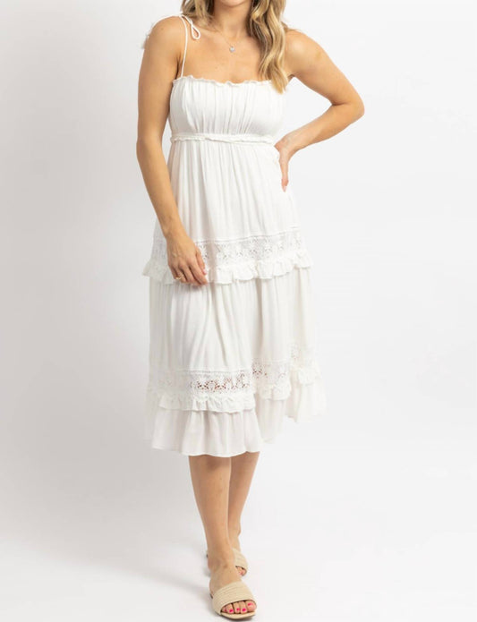 Day + Moon - BOHO TASSEL TIE MIDI DRESS