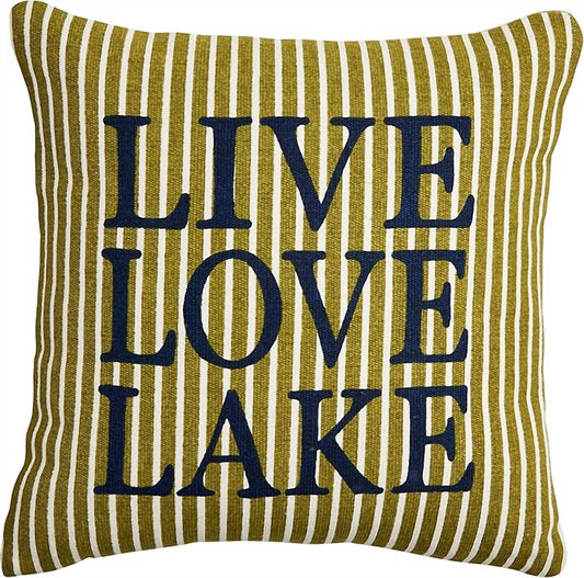Mudpie - Love Jute Back Lake Pillow