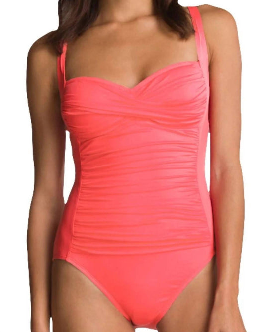 La Blanca - Twist Front Sweetheart One Piece Swimsuit