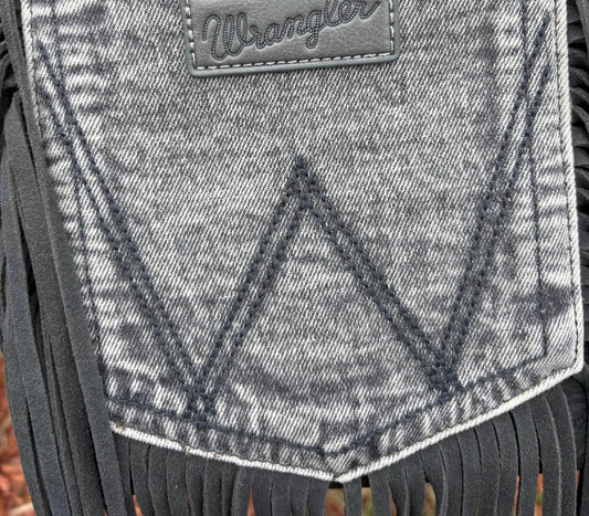 Wrangler - Denim Fringe Crossbody Purse