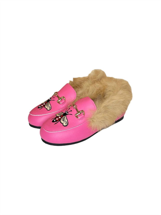 Lola + The Boys - Girls Bee Fur Loafer