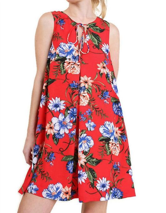 Umgee - Floral Keyhole Bohemian Dress